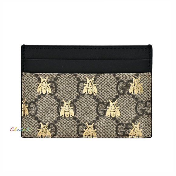 gucci supreme bees card case